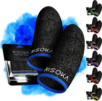 RISOKA® 10 Stück Gaming Finger Sleeves - Perfekter Touchscreen Glide - Geeignet für alle Spiele - Gaming Gadgets Sachen Zubehör für Zocker + Gamer - Finger Sleeve Handschuhe - Handy Controller